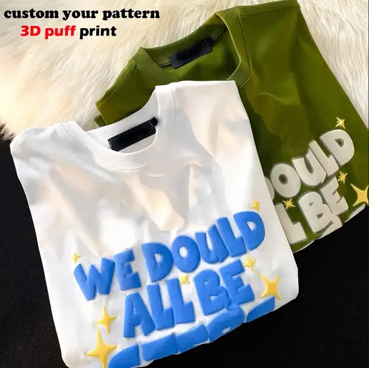 High Quality 100% Cotton 200 gsm Unisex Slim-Fit O-Neck Tshirt Custom 3D Embossed Sporty Design for Men