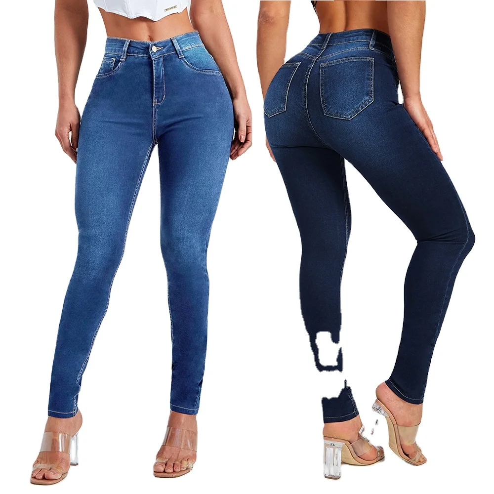 High waist elastic new style girls lady women jeans butt lift slim fit jeans pencil pants skinny denim jeans