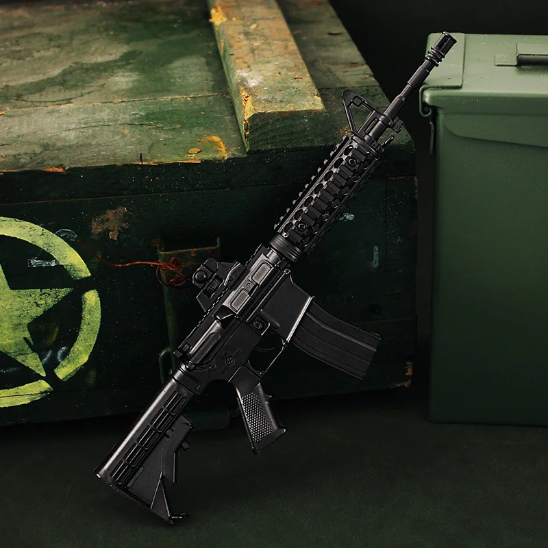 Сборная модель пистолета 28 см CS GO M4A4 Ar15 Ar18 черная 1:3 металлическая безопасный пистолет игрушка миниатюрная