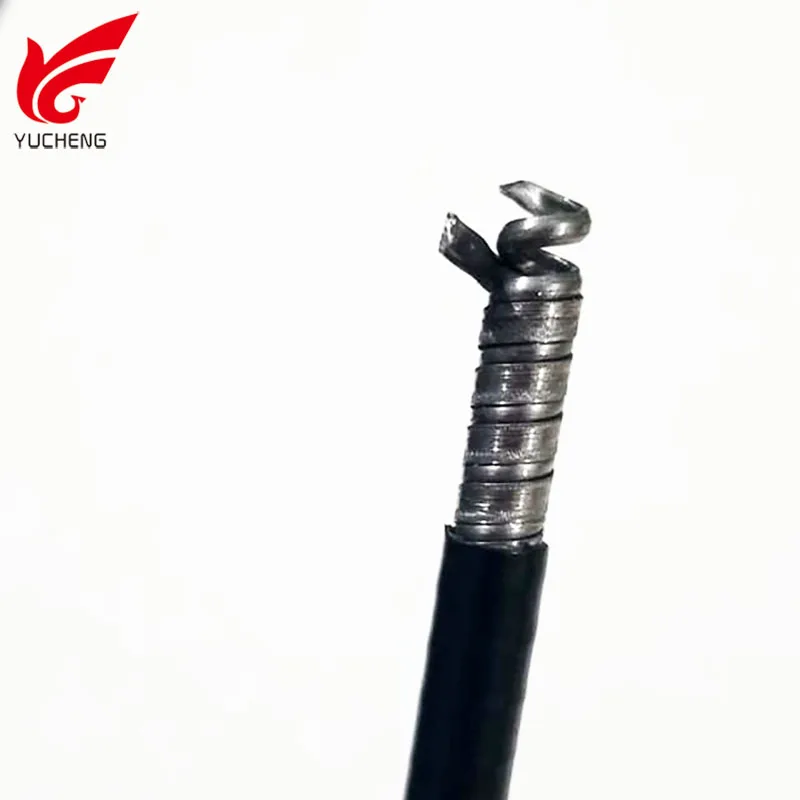 double/single spring flat wrap steel cable double wire tube DS  no or with extruded plastic liner 1P 2P outer casing