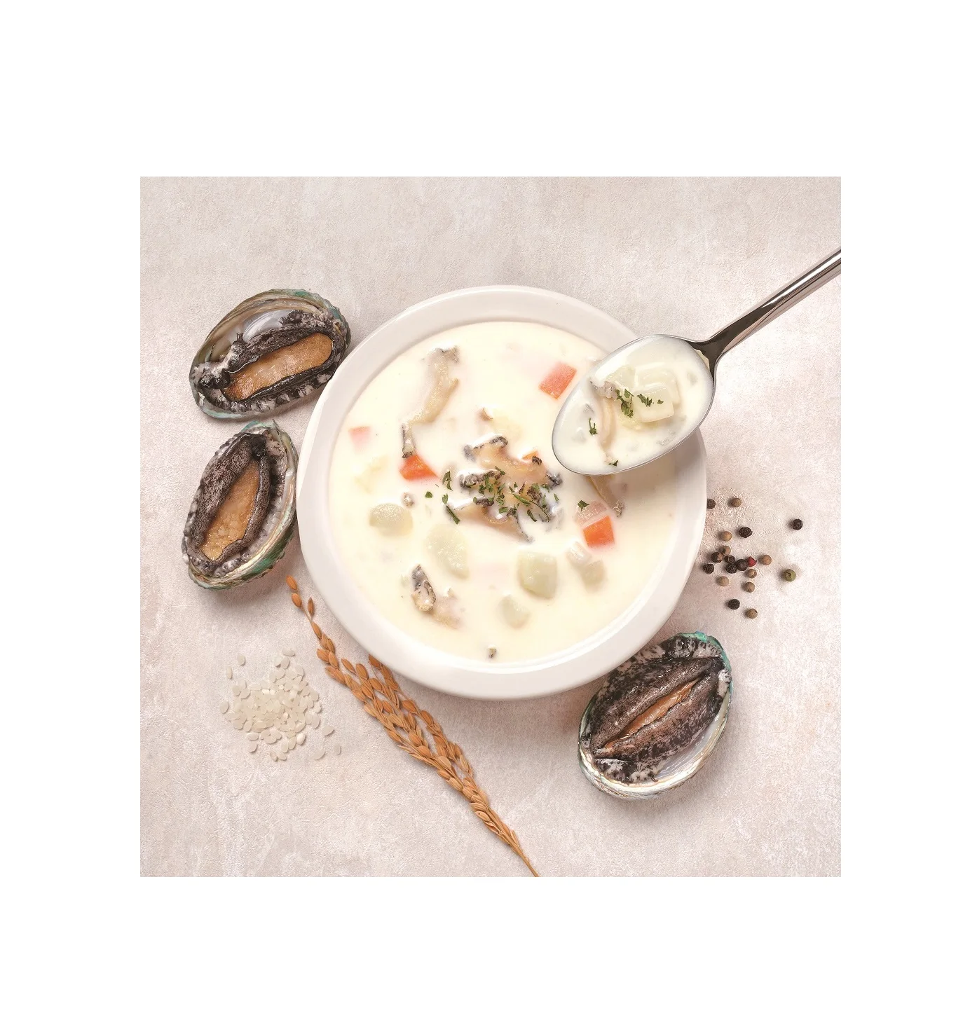 [WANDODA] Abalone chowder soup cream tasty spicy tomato rice powder Korea food delicious soup instant food