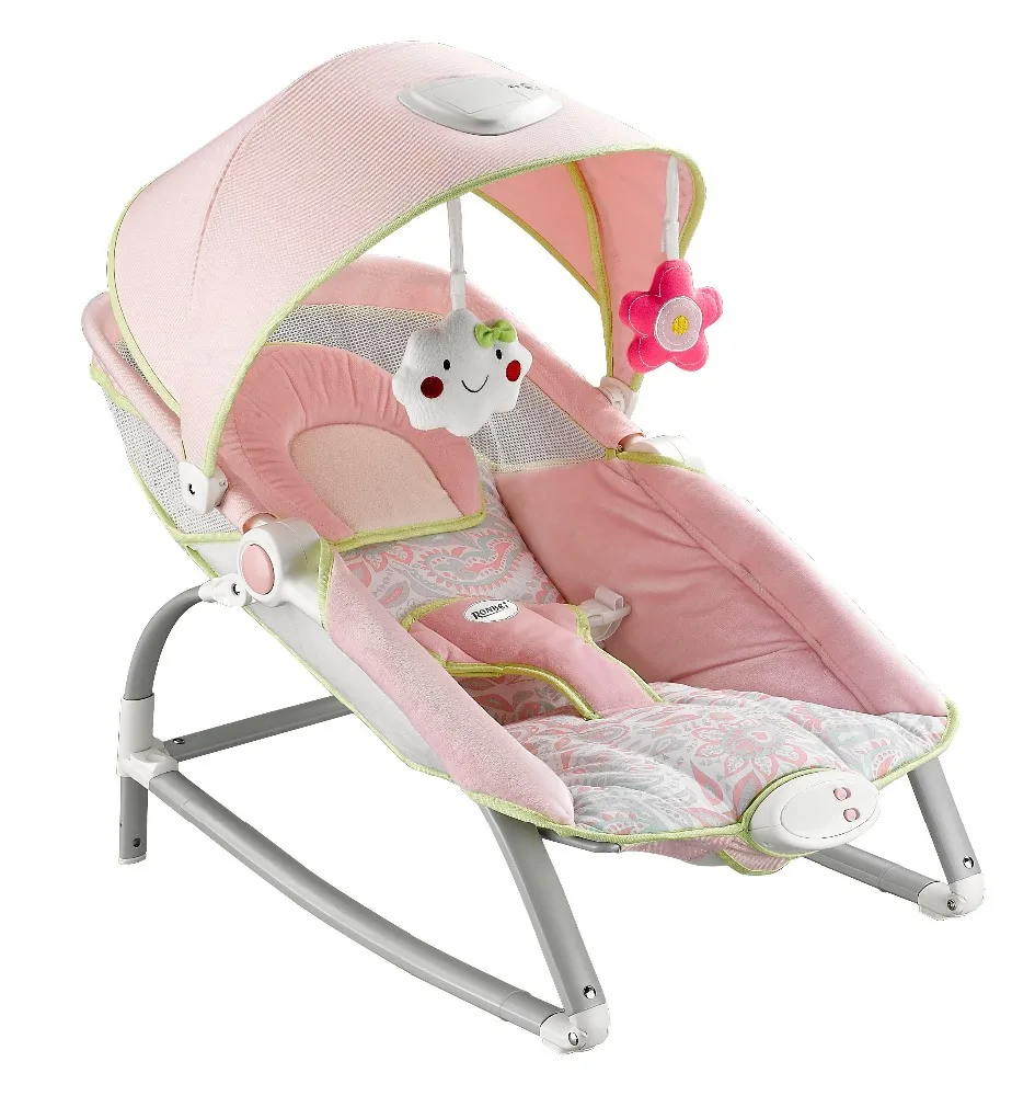 Luxury 2 in one portable electric vibration and musical baby rocker