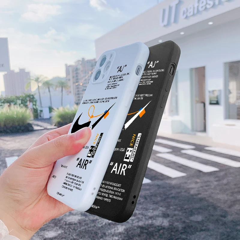 LOGO Custom Phone Case for iPhone 13 12 11 Pro Xs X XR Max 8 7 SE Brand Customize Silicone Cases Soft Black Cover