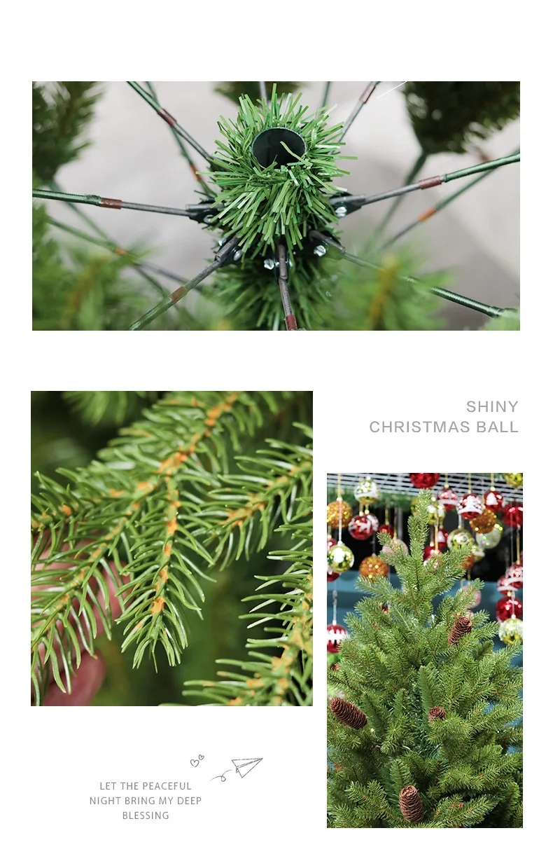 120cm Pe Mixed Pvc Christmas Tree Pine Cones Artificial New Year Trees For Decoration