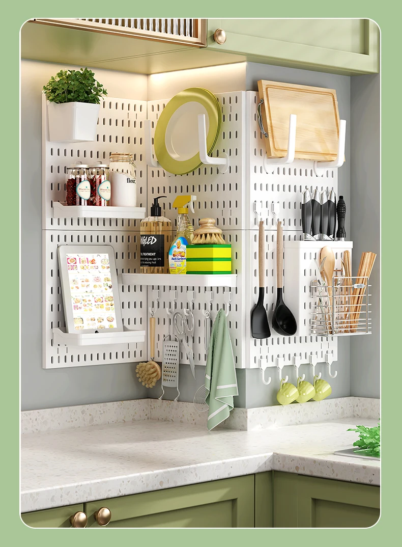  Pegboard Combination Kit Modular Hanging for Wall Organizer Crafts Organization  Ornaments Display Nursery Storage_19
