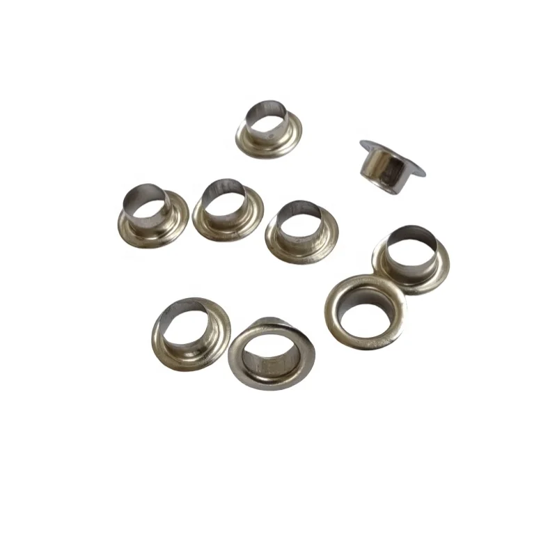 Acme Many Stock Sliver / Golden Metal Brass Custom Size Garment Round Eyelets Iron Bags Eyelet fastener For Leather