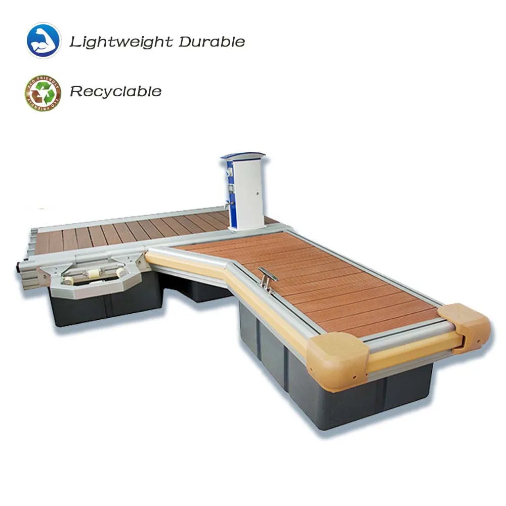 Custom Marine Jetty Aluminum Floating Pontoon Bridge Dock For Speed Boats Platform