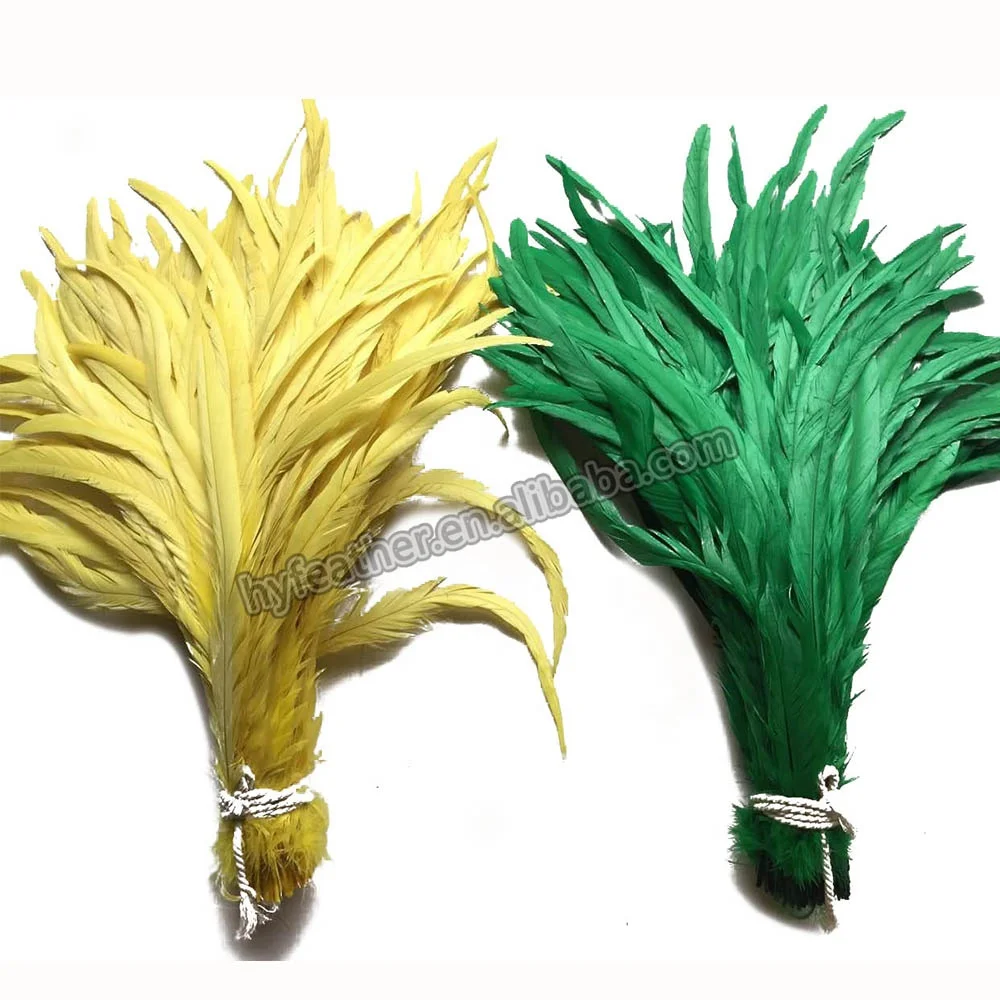 Manufacturer Decorative Factory Directly Supplier 16-18inch rooster chicken feather tail green custom pen