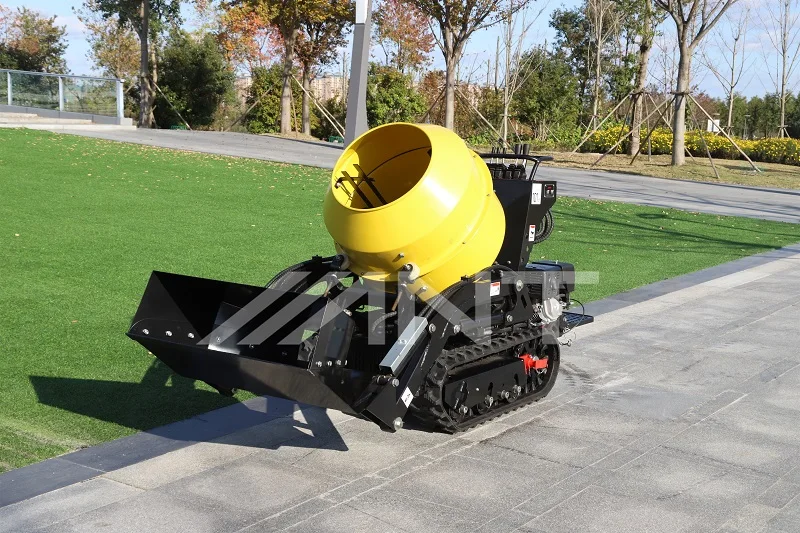 Mini Dumper Stand-driven BY800MIX Crawler Hydraulic Mini Self-Propelled Concrete Mixer Truck