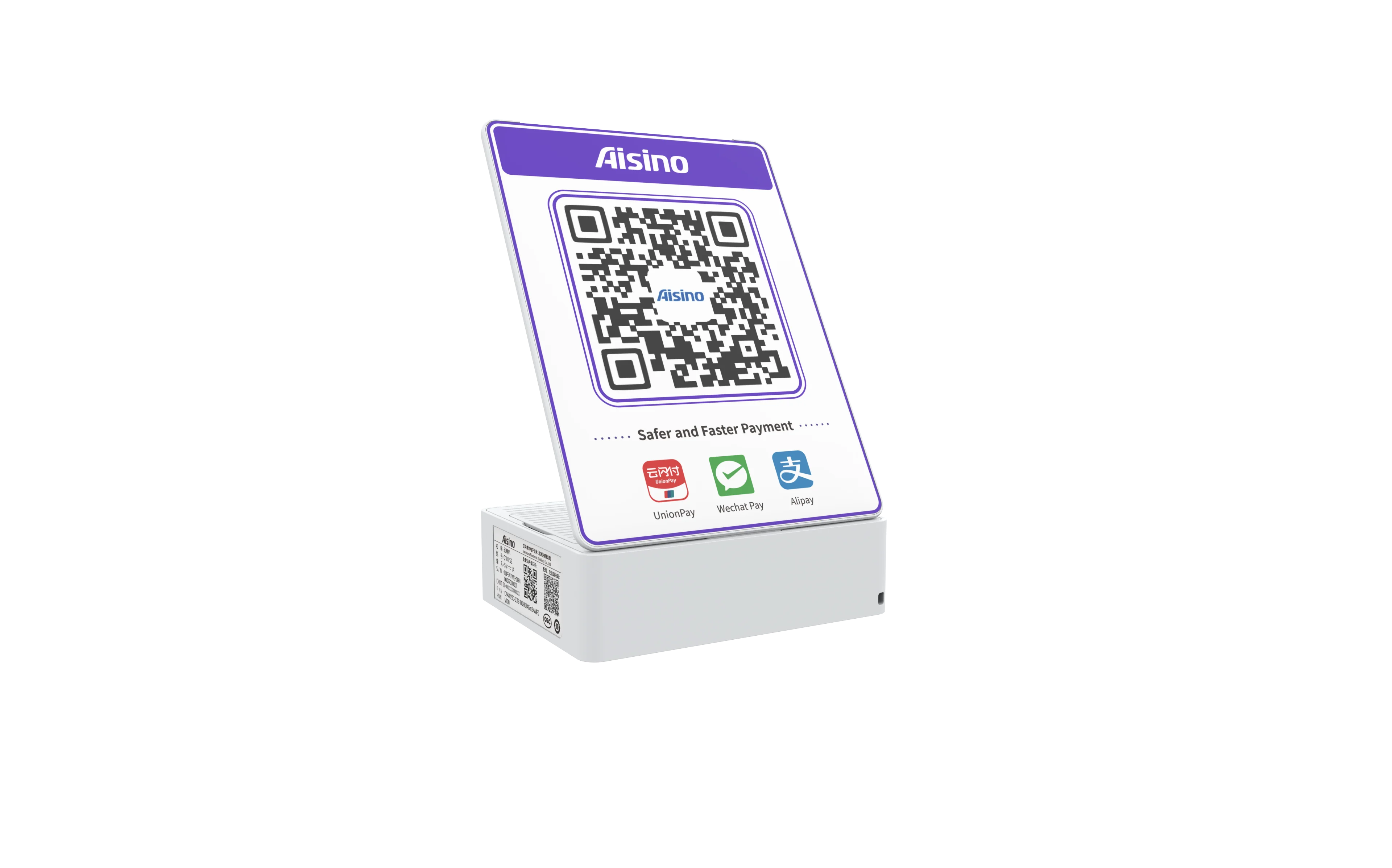 Aisino Static Qr Code Display Q181SE Soundbox Scan to Pay