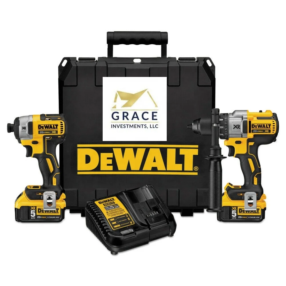 OFFERS ORIGINAL DEWALLT DCD996P2 20V MAX XR 1-2 3-SPD HAMMER DRILL DRIVER KT W-2 BATTS (5AH) (GRACE INV LLC) NEW