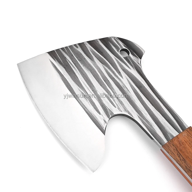 Stainless steel kitchen knife  cleaver knife with forging blade mini kitchen axe  chopper  knife with wooden handle.