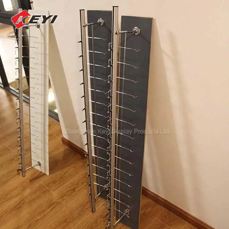 Customized Optical Store Eyeglasses Metal Display Rack Wall Mounted Lockable Kids Sunglasses Display Stand With Lock
