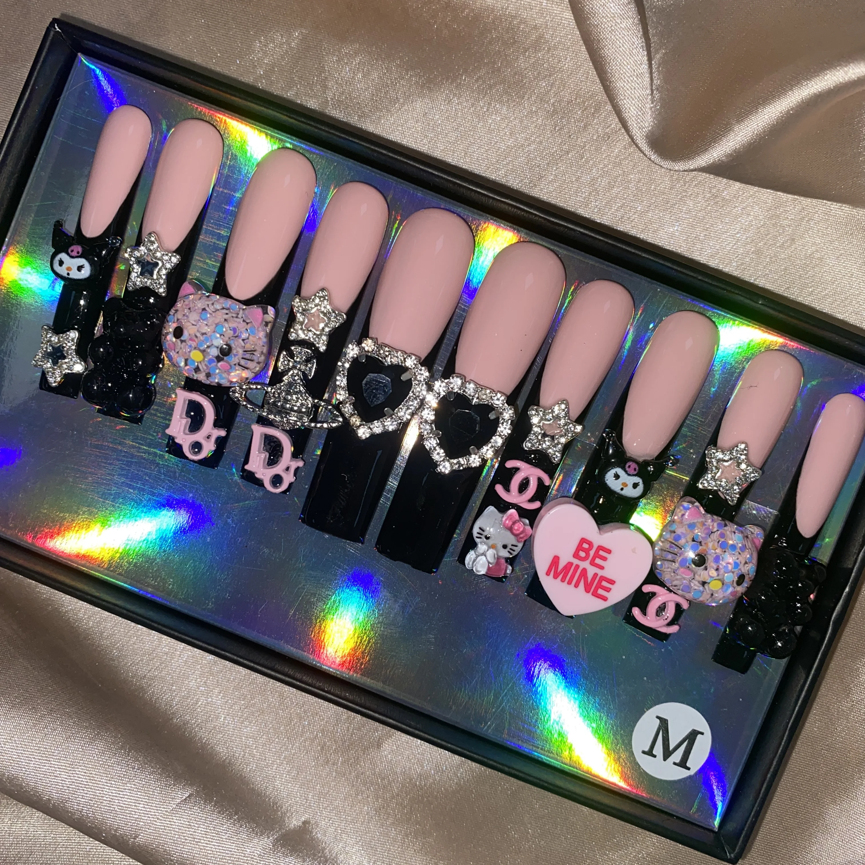 wholesale Acrylic press on nails False nail designer press on boxes customize logo faux ongles artificial fingernails