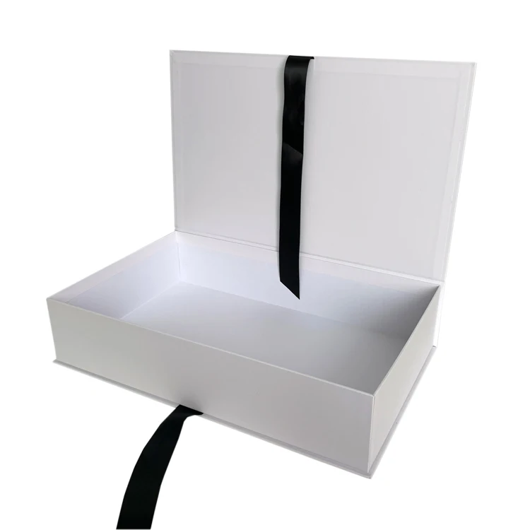 
Hair Packaging Boxes Luxury Custom Cardboard Gift Paper Packaging Luxury Apparel Boxes White Wig Storange Container With Ribbon 