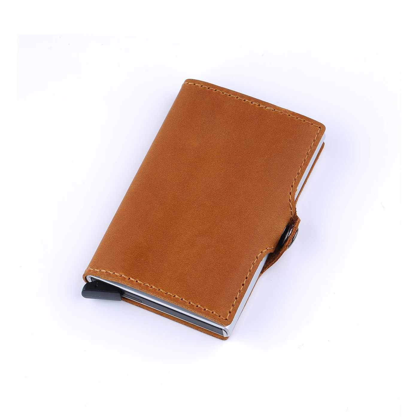 Новинка 2021, кошелек из натуральной кожи с защитой от кражи для мужчин и женщин, зажим для денег, держатель для кредитных карт, чехол для банковских карт, кошелек с логотипом на заказ