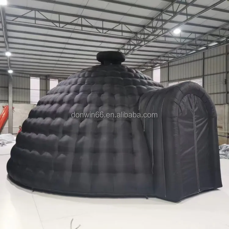 OEM Black Inflatable Commercial Rental Waterproof tent Portable LED Light Nightclub Blow Up Cube House Party Tents for Events