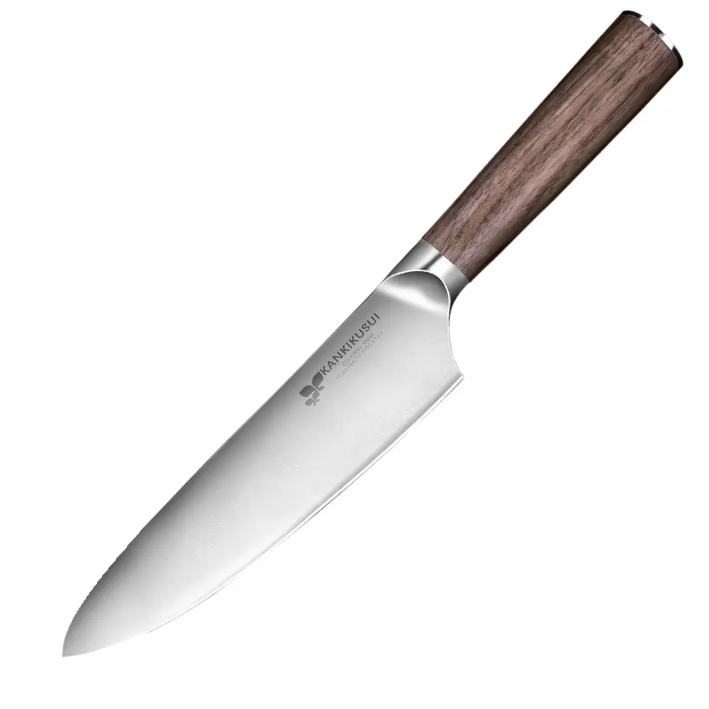 OEM&ODM Kitchen Knives 8 Inch Meat Cutting Knives Walnut Handle Stainless Steel Durable Sharp Cooking Chef Knife