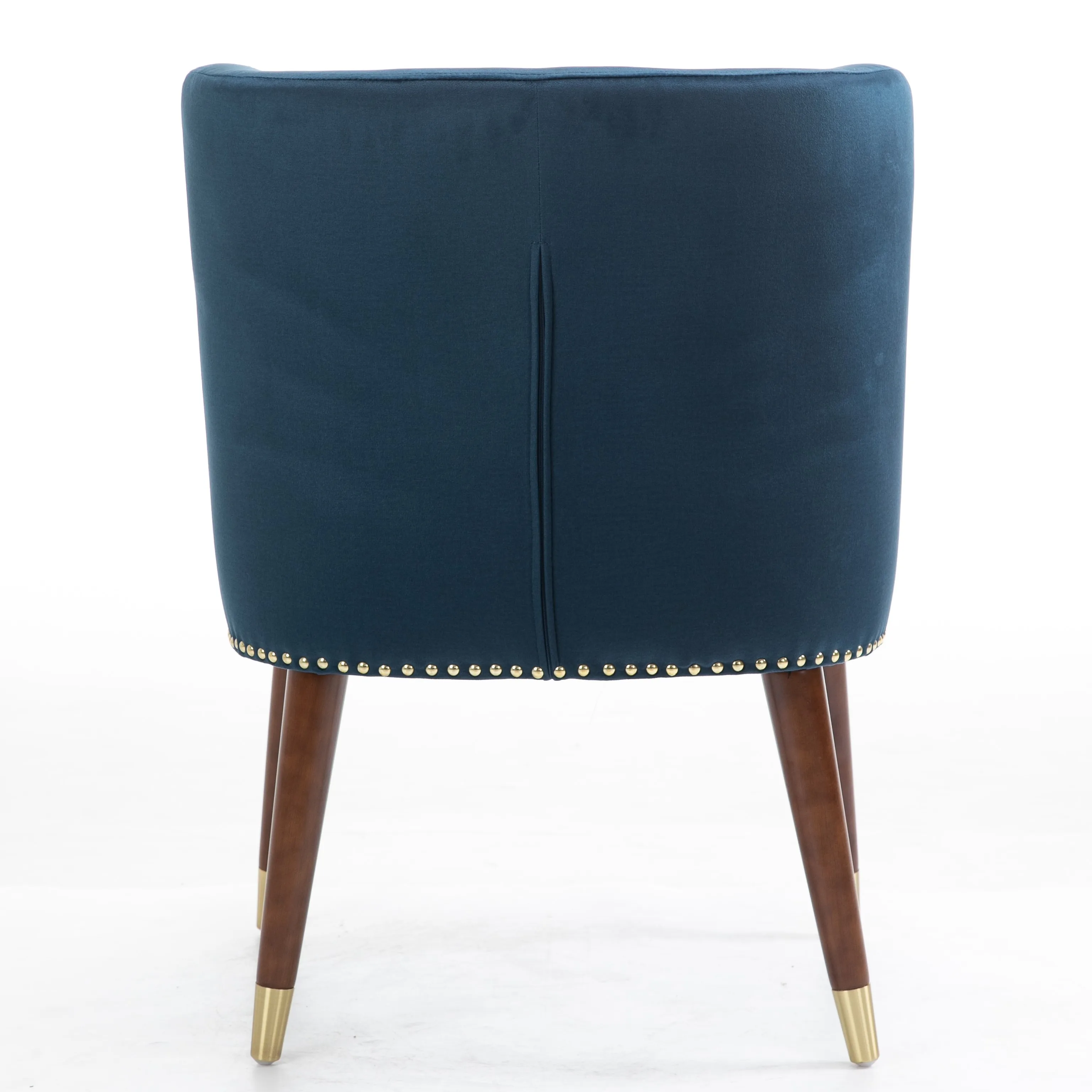 Refined and Sturdy Velvet Upholstered Tufted Solid Wood Living Room Accent Chair