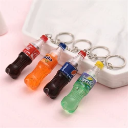 factory outlet idea promotion gift 3D drink beverage bottle keychain keyring capsule toys for fashion gift