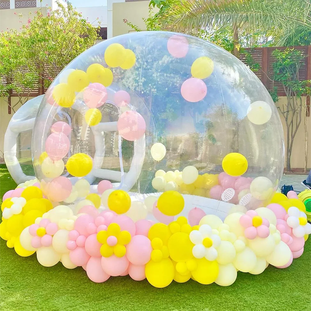 custom Kids Party Balloons House Giant Clear Inflatable Crystal Igloo Dome Tent Transparent Inflatable Bubble Balloons House
