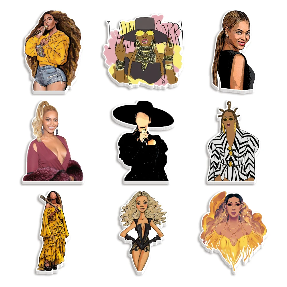 50 pcs celerity Beyonce singer lady Printed  Resin planar  flat back embellishments for crafts resins charms phone case ornament