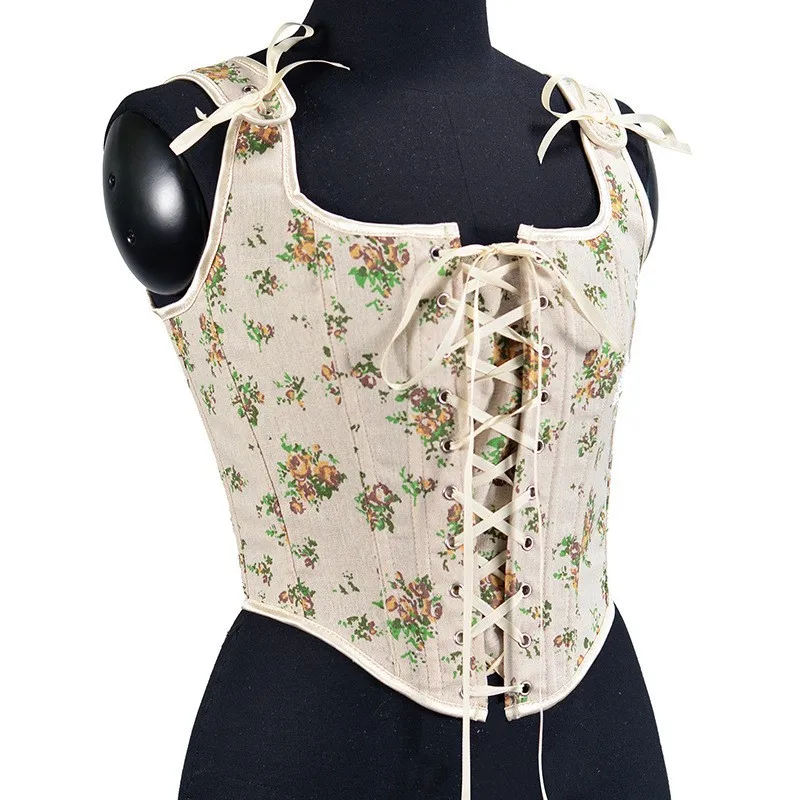 Fashion Womens Sexy Vintage Renaissance Lace Trim Corset Bustier