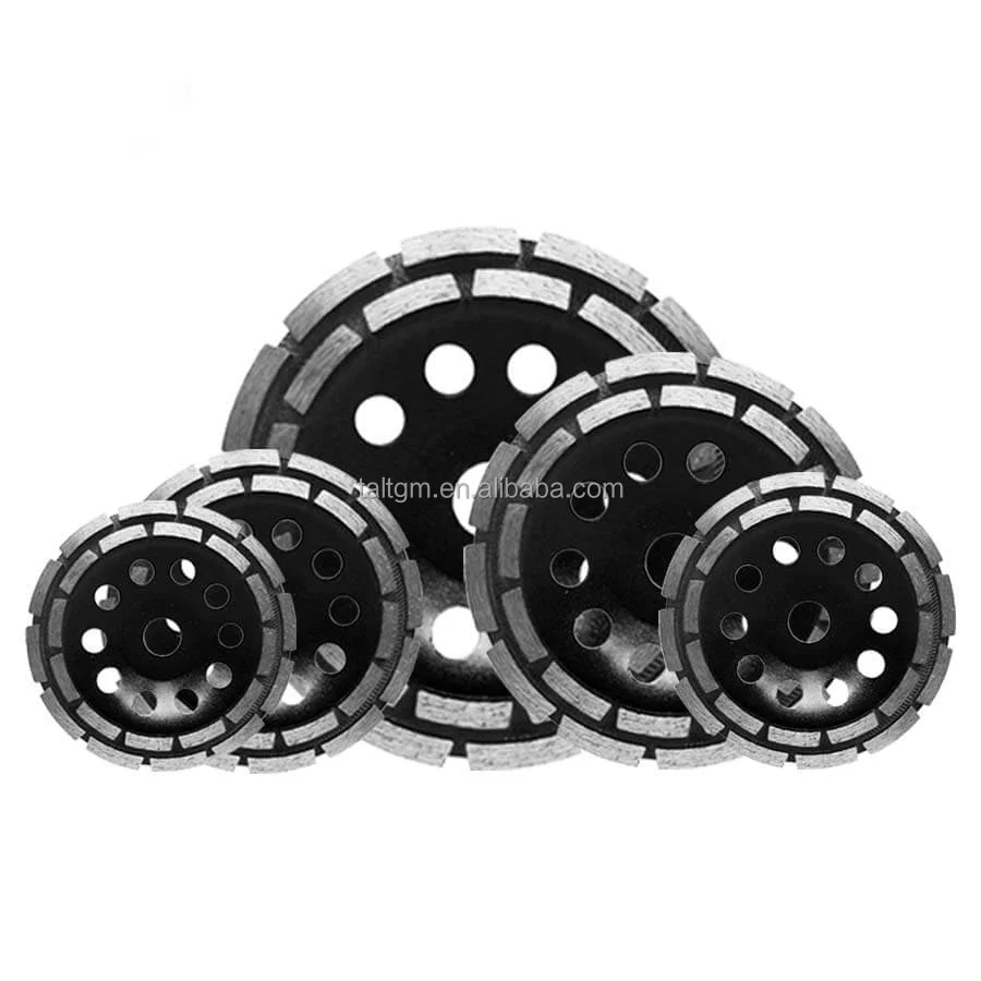 125 mm Double row Diamond Cup Wheel for Concrete Polishing Cup Wheel  Diamond grinding wheel disc