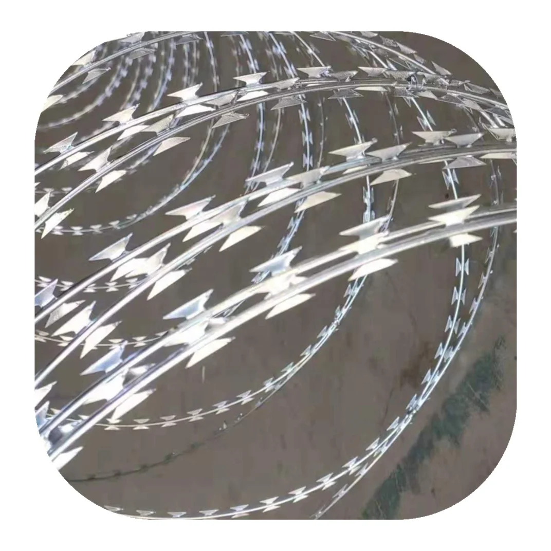Hot Sale BTO-22 Dipped Galvanized Concertina razor Barbed Wire