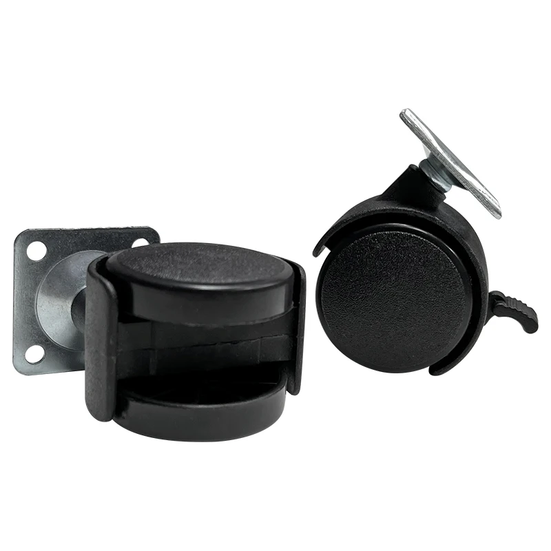 Furniture wheel PP Nylon material 50mm caster wheels for office chairs Chrome 37.6*18.5*26.5mm wheel