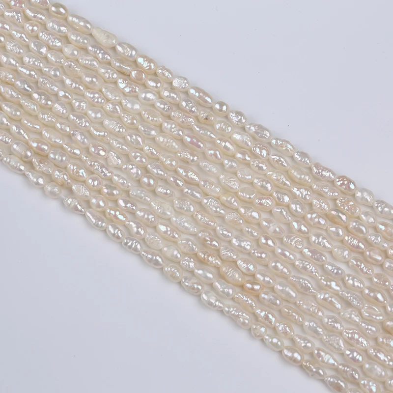 Zhuji Hot Sale 4-5mm Keshi Freshwater Pearls Strands For Jewelry Making