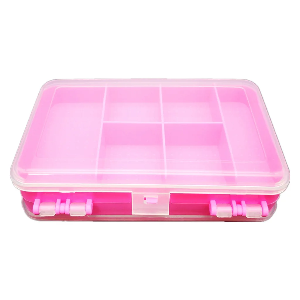 Оптовая продажа недорогой пластиковый двухсторонний контейнер для таблеток с 10 отделениями органайзер коробка хранения