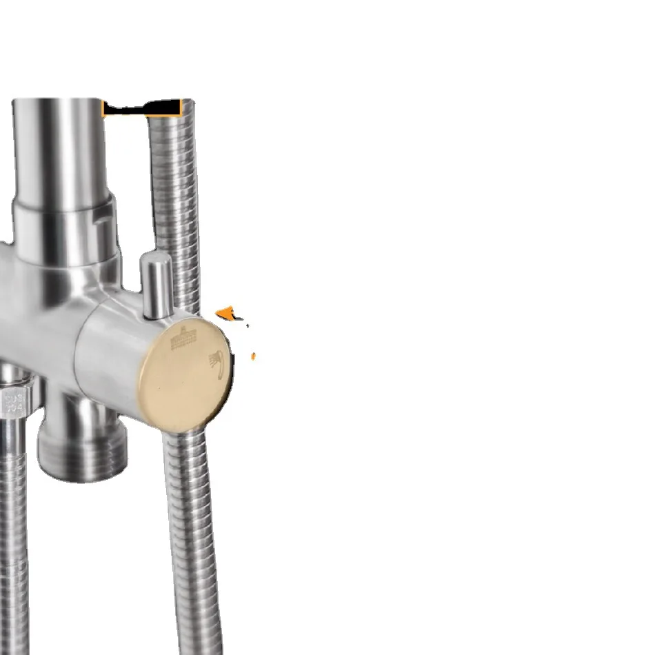 Bathroom Rain Shower Column System Cold Water Faucet Single Cold Taps Kits Shower Set Brass Stainless Steel Modern Contemporary