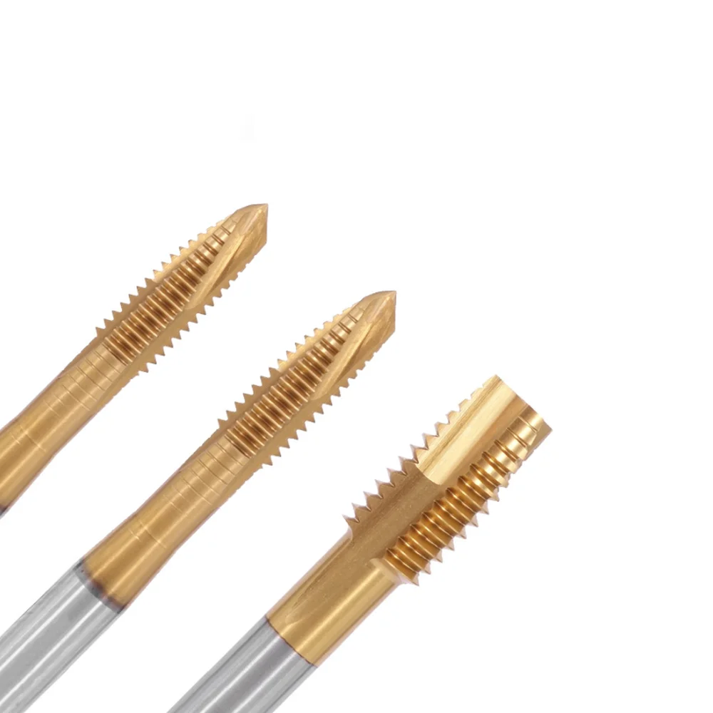 HSS Customized M4*0.7mm High Quality Taps Tin Coated Spiral Point Tapp drill bit Drill tap unit