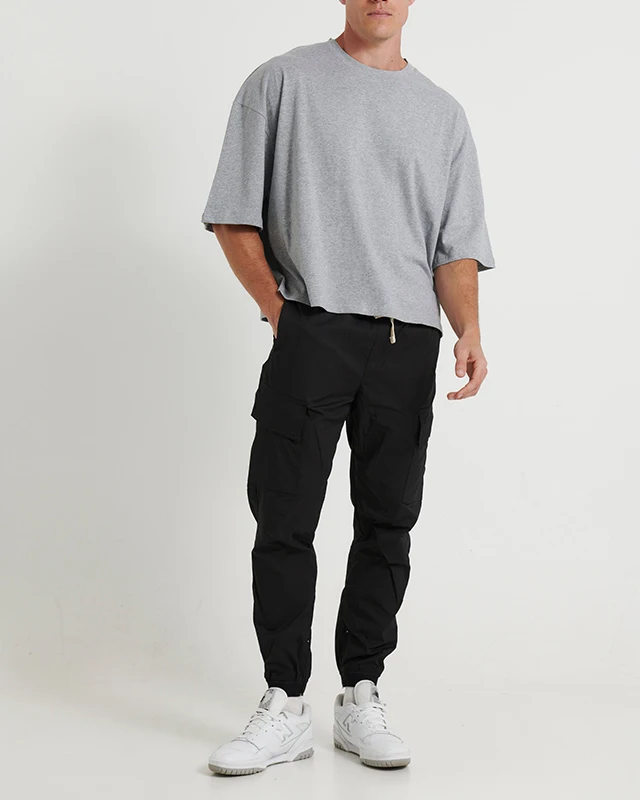 250 gsm T Shirt High-quality Pro Club Heavyweight T-shirt Custom Cotton Blanks Tee Screen Print Boxy Cropped T Shirt Men