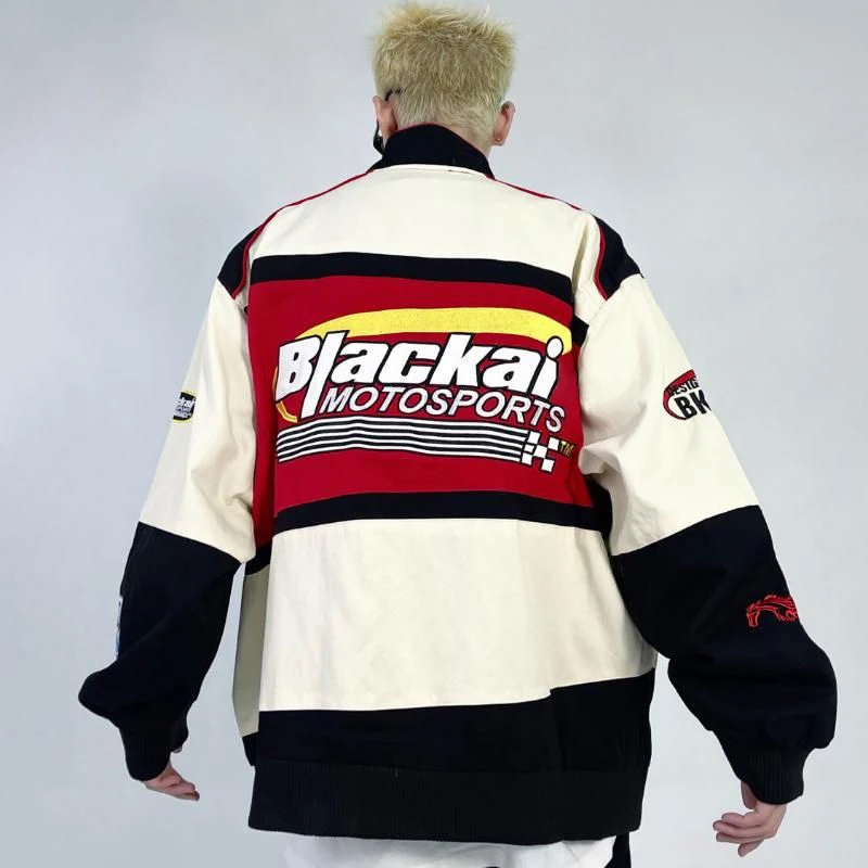 Custom Designer Team Racing Motorcycle Varsity Jacket Patchwork Urban Custom Vintage Varsity Racing Jacket