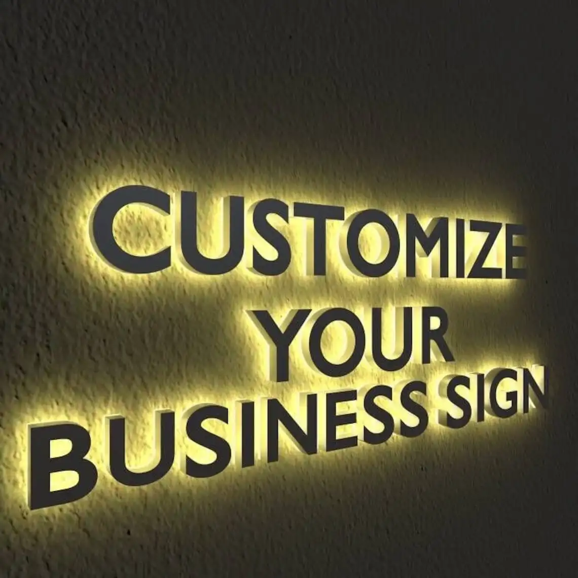 Customized Outdoor Store Signage Led Channel Letters 3D Acrylic Logo Backlit Letter Sign