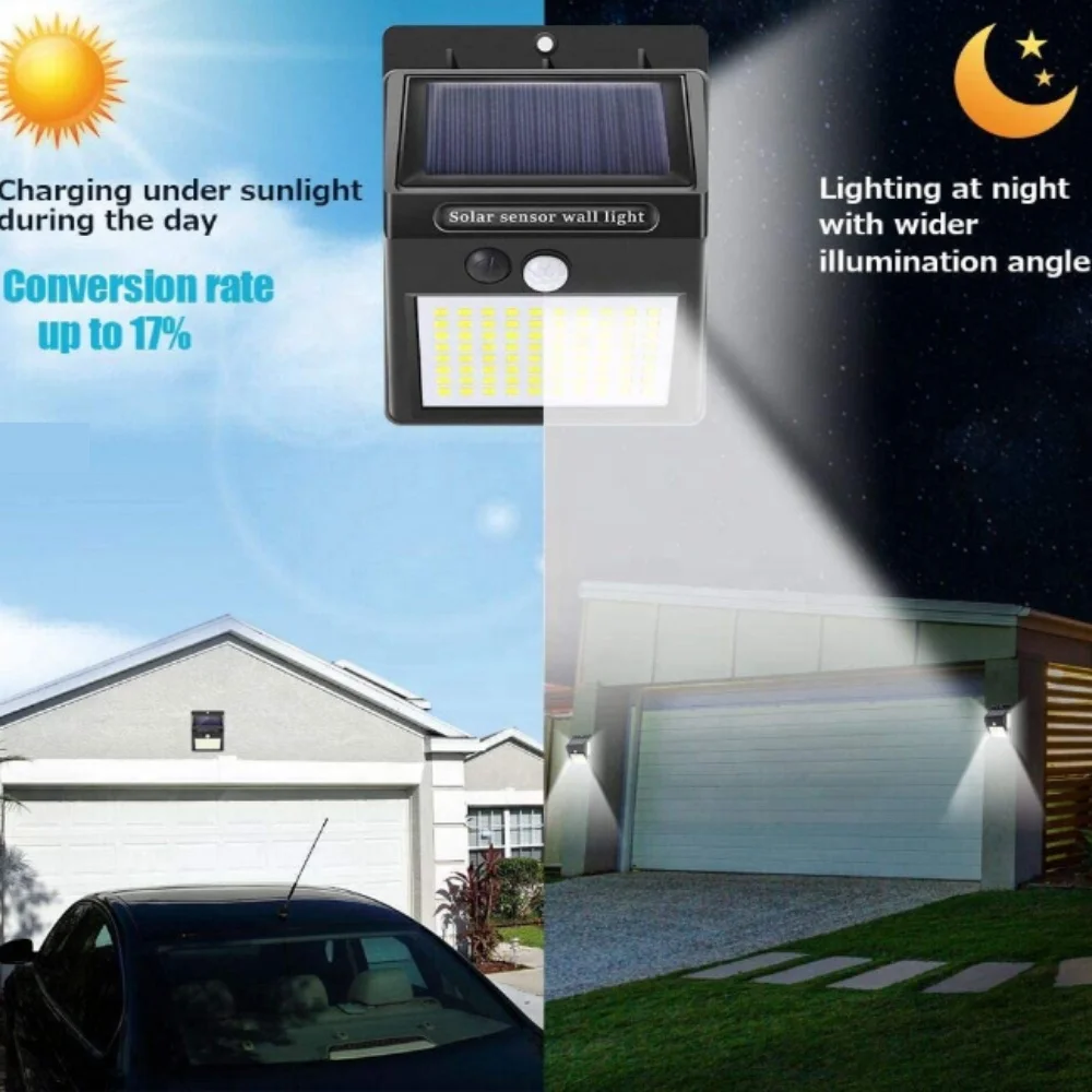 GISUN led Ip65 Waterproof Smd Outdoor Sensor Lights Wall Aluminum Solar Wall Lamp With Motion Sensor