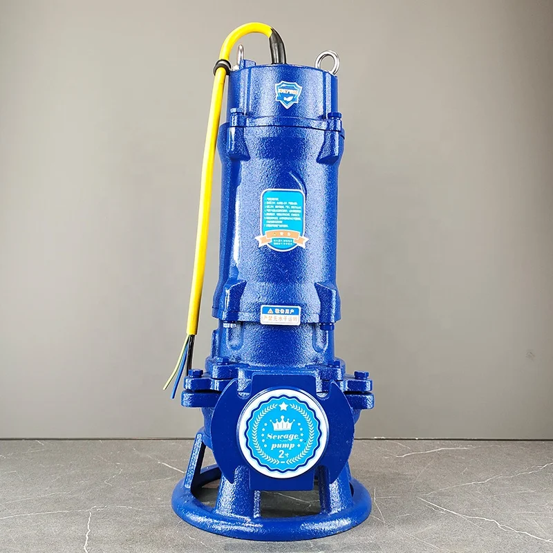 15m3/h 2.2kw popular centrifugal residential sewage grinder pump for waste toilet cutting knife submersible sewage pump in china