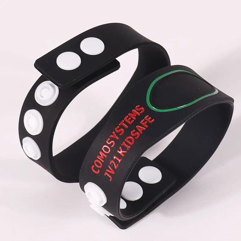 rfid silicone wristband adjustable glowing light nfc rubber wrist band bracelet