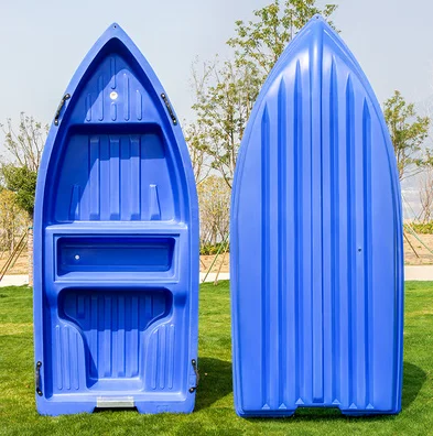 Новая популярная двухслойная гребная лодка высокой плотности на 4 человека, 3,1 метров, Полиэтиленовая пластиковая гребная лодка для рыбалки