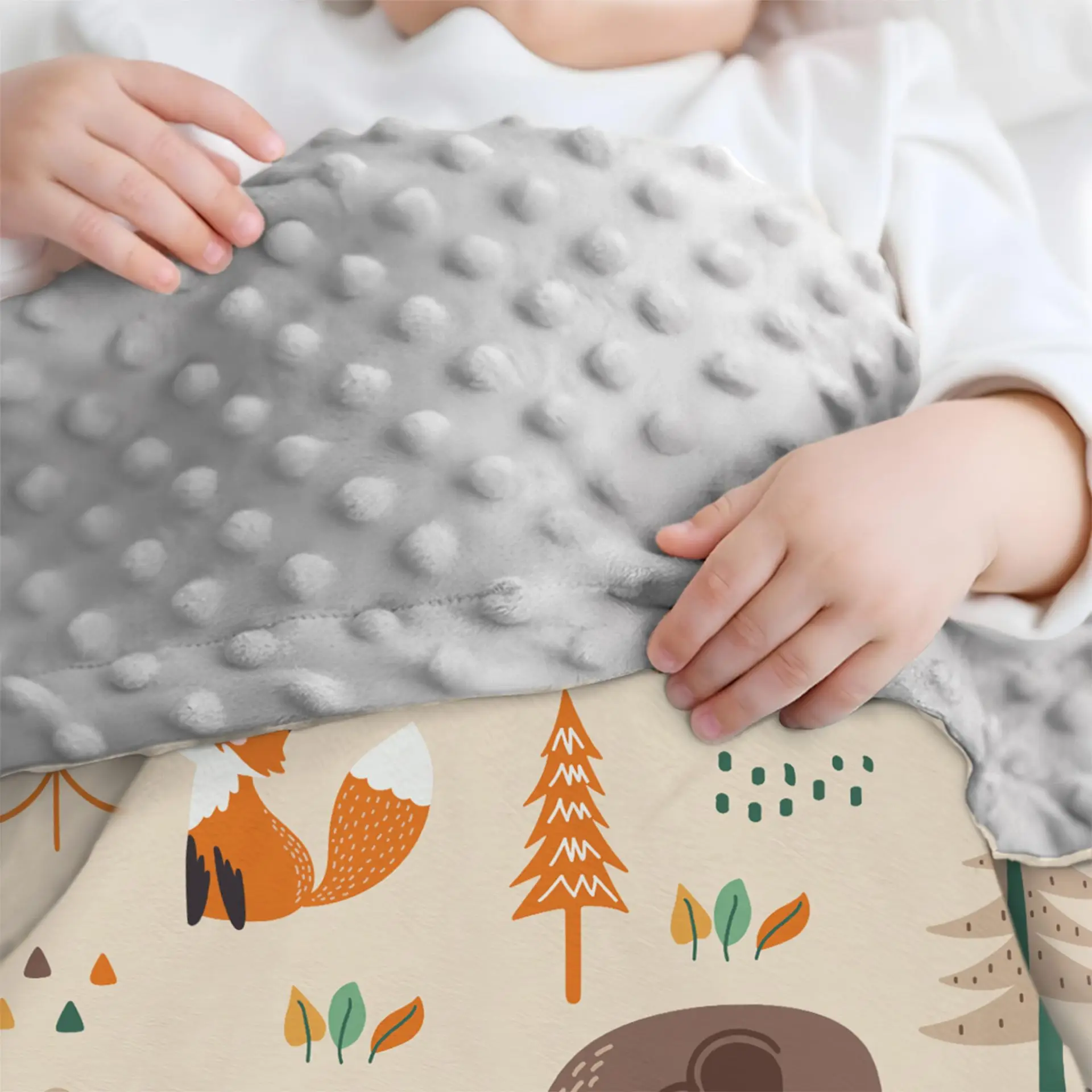 CPC Certification High Quality Custom sublimation 100% Polyester Organic Dot Super Soft Minky Dot  Baby Blanket For Newborns