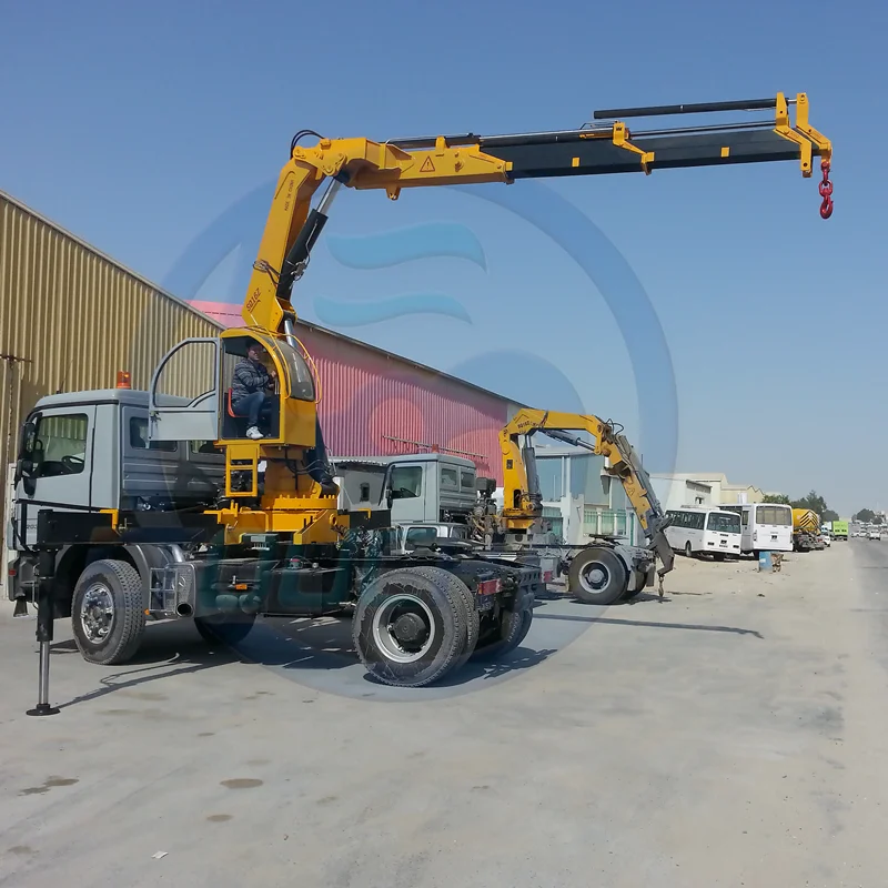 Mini Lifting Crane Trucks Small 3.2Ton 5Ton 6.3Ton Mounted Knuckle fold  crane arm Hydraulic Crane For Truck