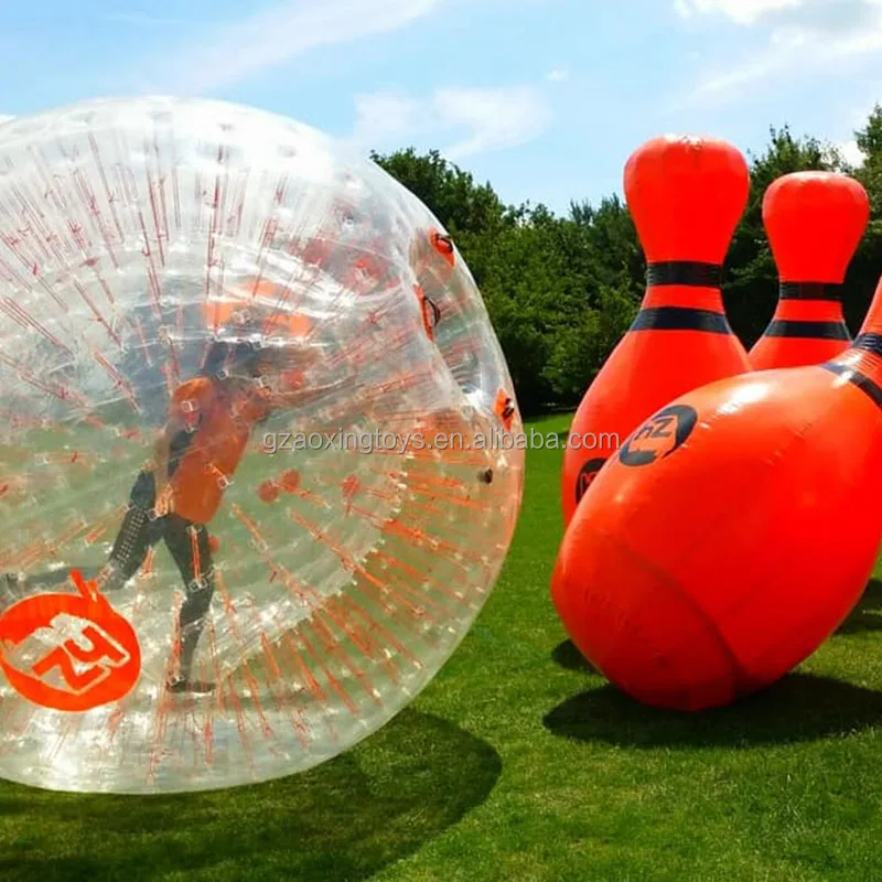 Inflatable Human Zorb Bowling,Outdoor Large Grassland Bowling Balls Sports Games For Adults