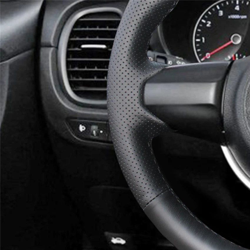  Оплетка на руль из искусственной кожи для Kia Rio 2017 2018 2019 5 K2 2017-2019