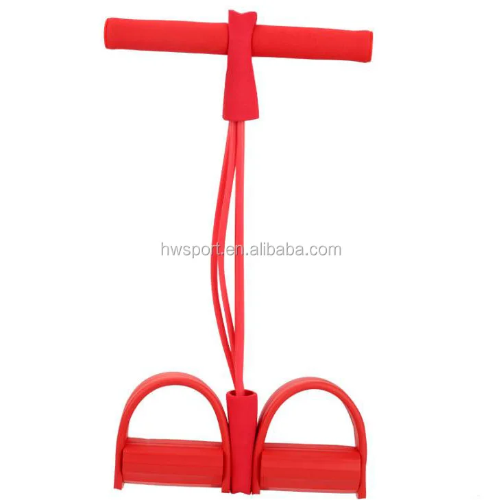 Hot Selling Yoga Pedal Fitness Rally Elastic Pull Rope Foot Trainer Yoga Red Pull Foot Rally