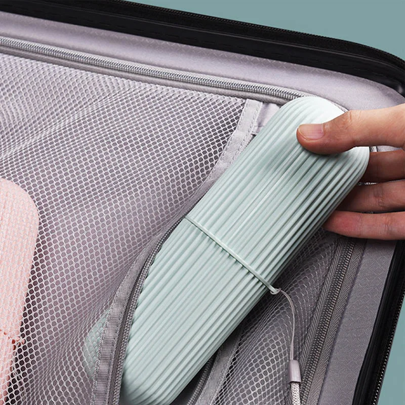 Portable Toothbrush Dispenser Case Travel Set Sustainable Plastic Dustproof Toothbrush Holder