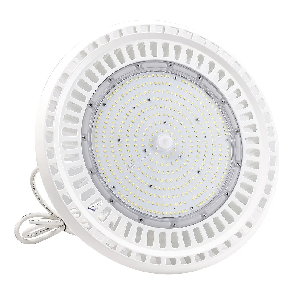 China shipping ufo round led High bay light 100w 150w 200w 240w dlc commercial industrial warehouse workshop light
