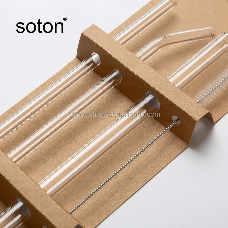 Экологически чистая многоразовая прозрачная стеклянная солома оптом