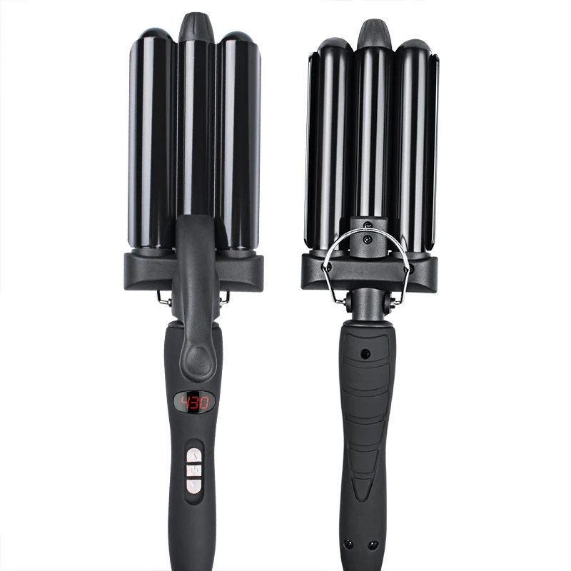 Hot sale hair curler beach waver three barrel curler hair mermaid 3 barrel waver curling